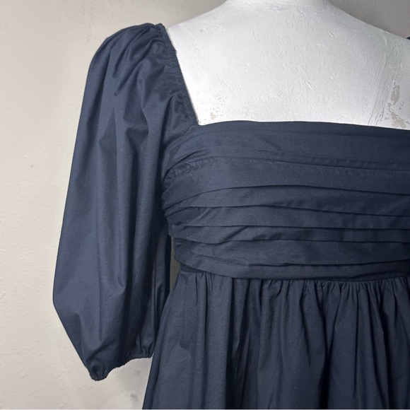 Abercrombie & Fitch | Emerson rushed puff sleeve poplin mini dress - Picture 4 of 10